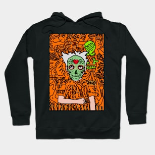 Personalized Digital Collectible - Character with MaleMask, MexicanEye Color, and DarkSkin on TeePublic Hoodie